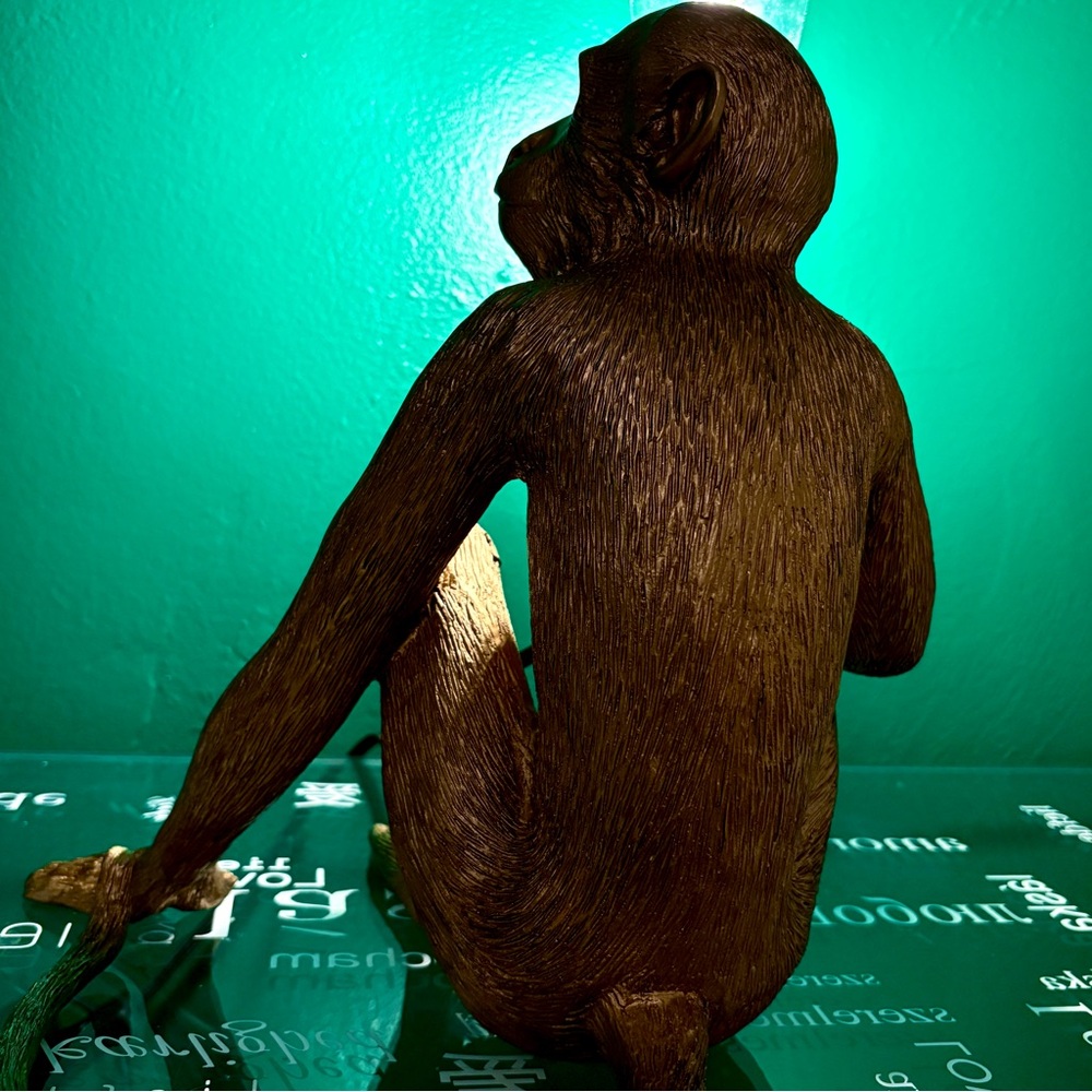 Tommy Bahama Gold Monkey Sitting Bulb Lamp Designer Rare Exotic Tropic Collector - Picture 6 of 12